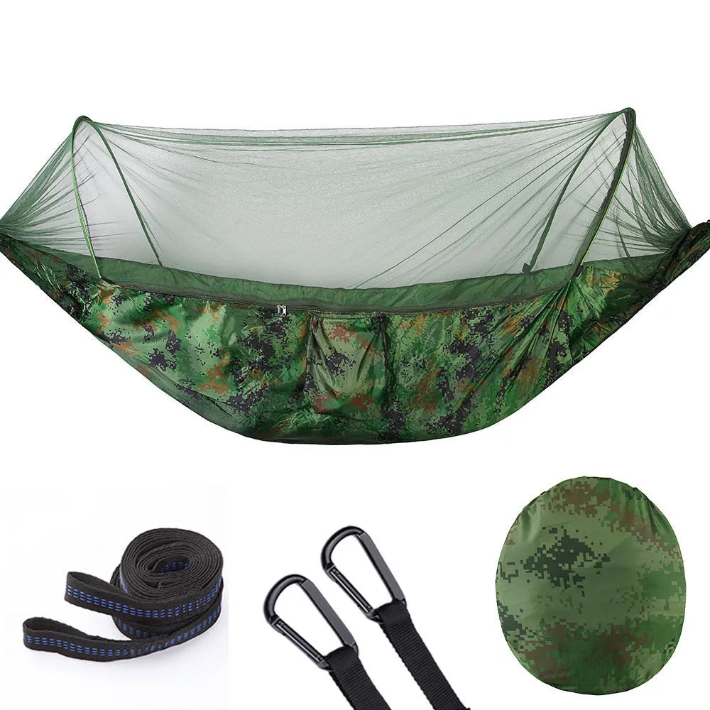 Fully Automatic Quick Opening Hammock With Mosquito Net - Bellarte Enchanté Fully Automatic Quick Opening Hammock With Mosquito Net